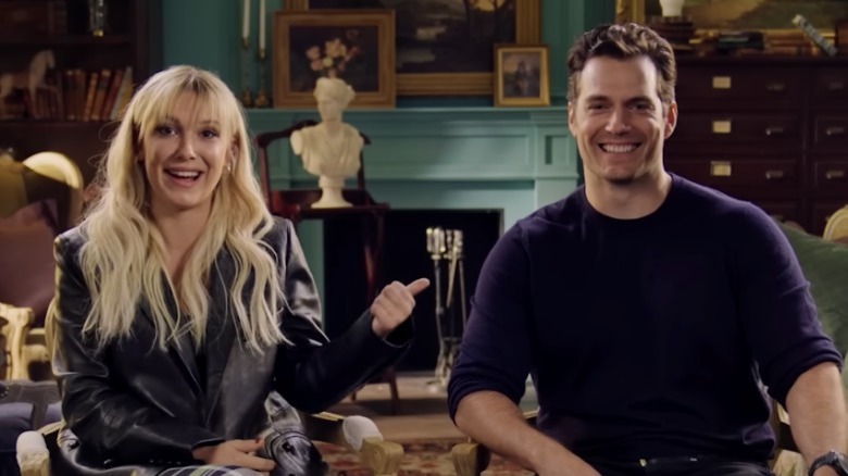 Henry Cavill and Millie Bobby Brown smiling