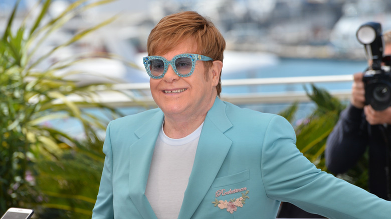 Elton John blue glasses