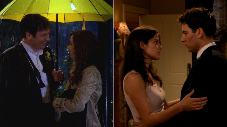 Ted (Josh Radnor) meets Tracy (Cristin Milioti), left; Ted dances with Robin (Cobie Smulders), right, on "How I Met Your Mother"