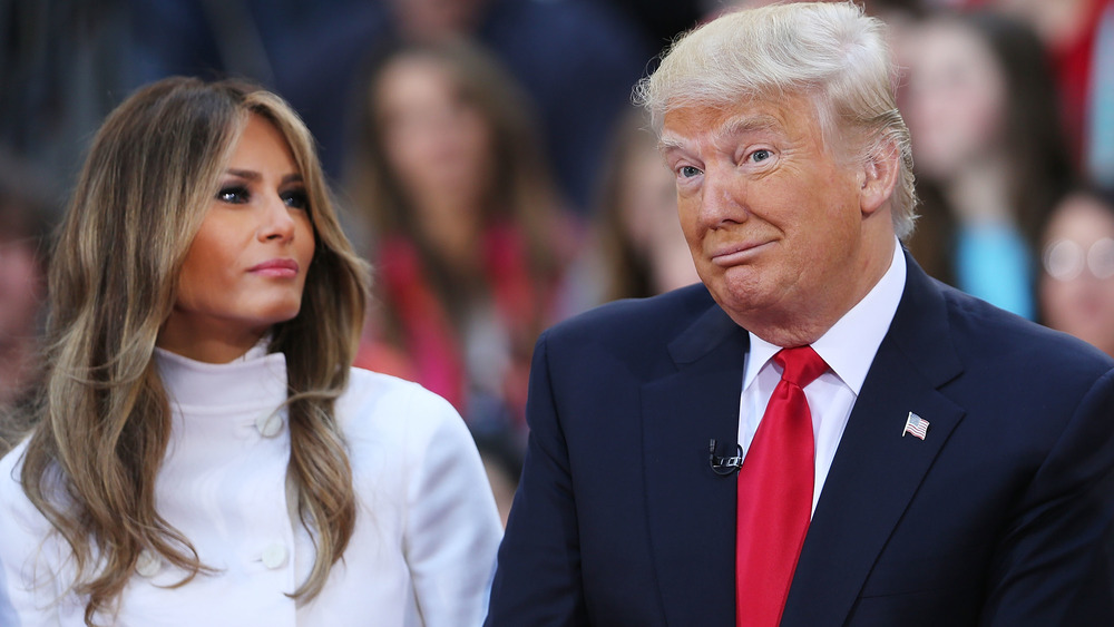 Melania Trump looking at Donald Trump