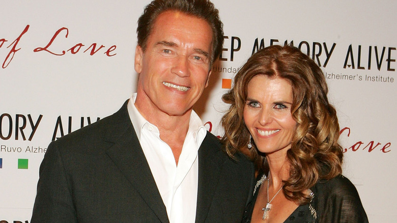 Arnold Schwarzenegger and Maria Shriver smiling
