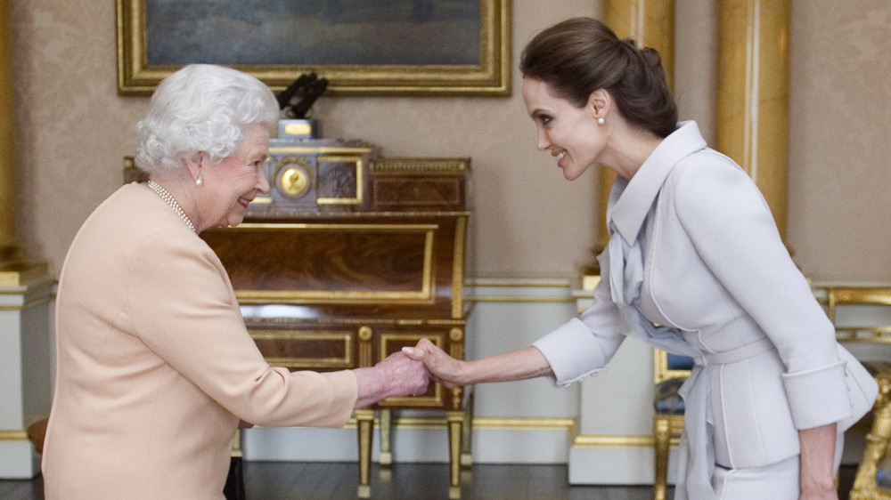 Queen Elizabeth and Angelina Jolie