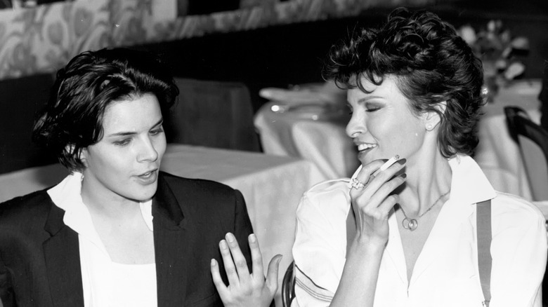 Raquel and Tahnee Welch at Le Perigord circa 1984 in New York