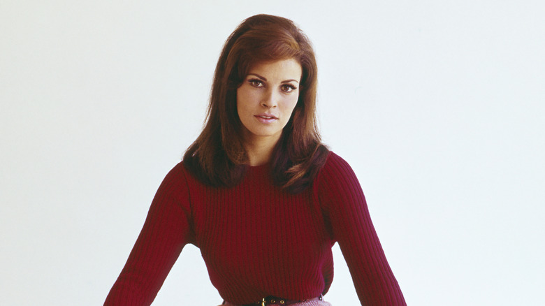 Raquel Welch posing for cameras in 1967