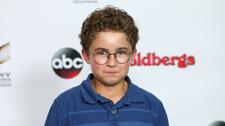Sean Giambrone at 'The Goldbergs' press event held at the Moonlight Rollerway