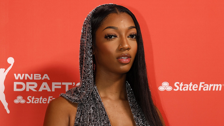 Angel Reese at WNBA draft