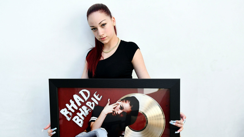 Bhad Bhabie holding her gold record
