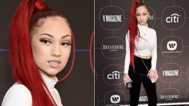 Danielle Bregoli in high red ponytail