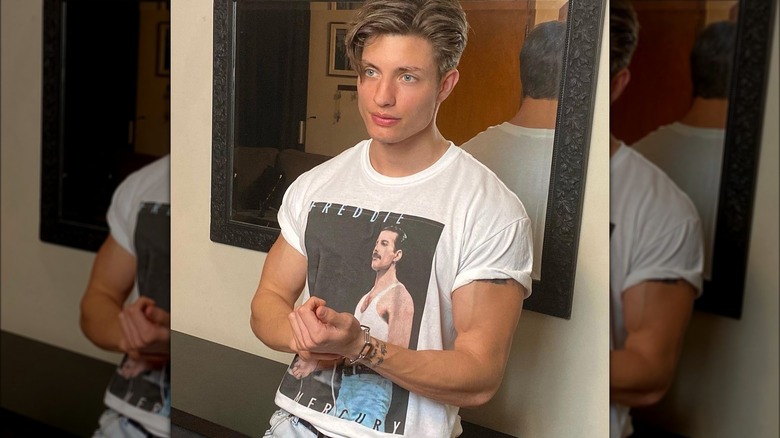 Matt Rife wearing Freddie Mercury shirt