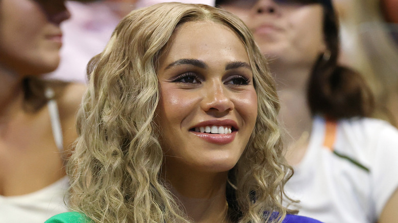 Trinity Rodman smiling at the U.S. Open.