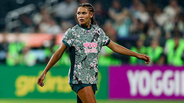 Trinity Rodman playing for Washington Spirit against Gotham F.C.