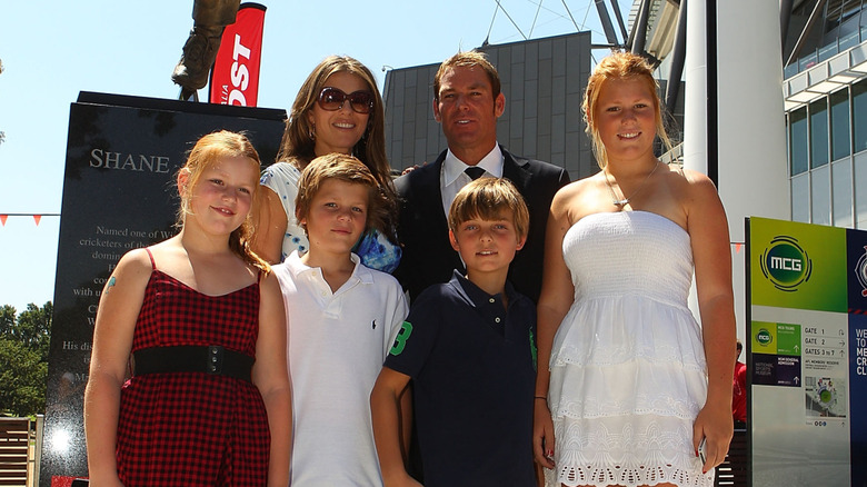 The Hurley and Warne families at Melbourne Cricket Ground