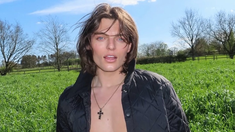 Damian Hurley posing for Instagram photo