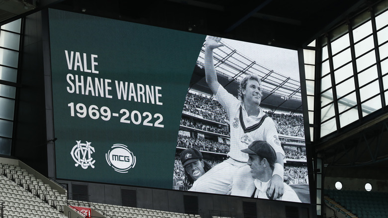 Shane Warne tribute at Melbourne Cricket Ground