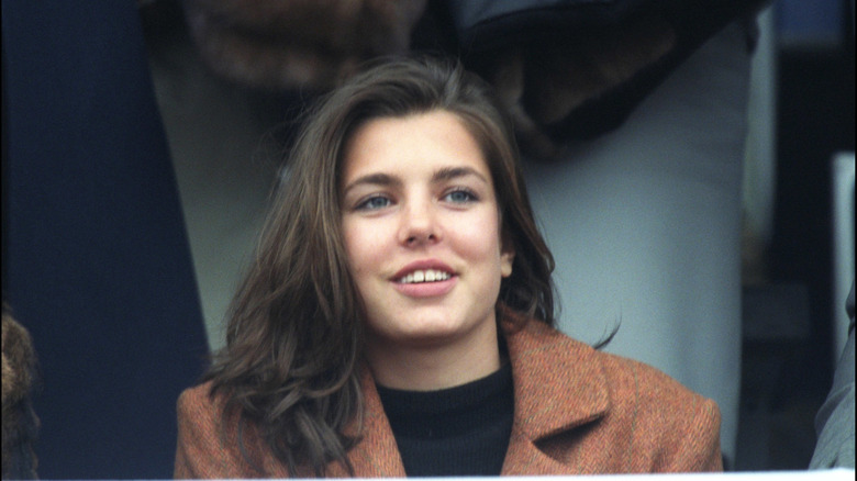 Charlotte Casiraghi pictured at horse race