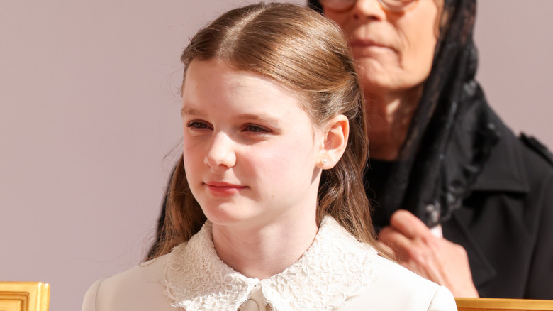 Princess Gabriella of Monaco during the Pope Leo XIV visit to Monaco