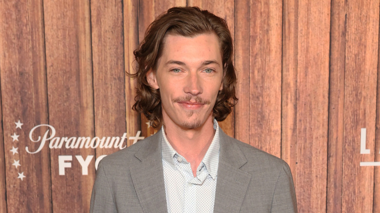 Jacob Lofland on the red carpet for the season 2 premiere of Landman