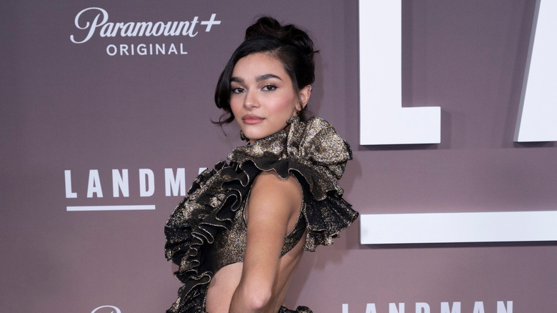 Paulina Chávez at the premiere for Landman at the Paramount Theatre