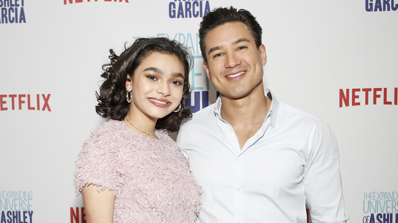 Paulina Chávez and Mario Lopez at "The Expanding Universe of Ashley Garcia" cast & crew screening