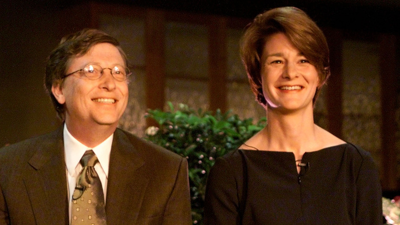 Melinda and Bill Gates both display beautiful smiles.