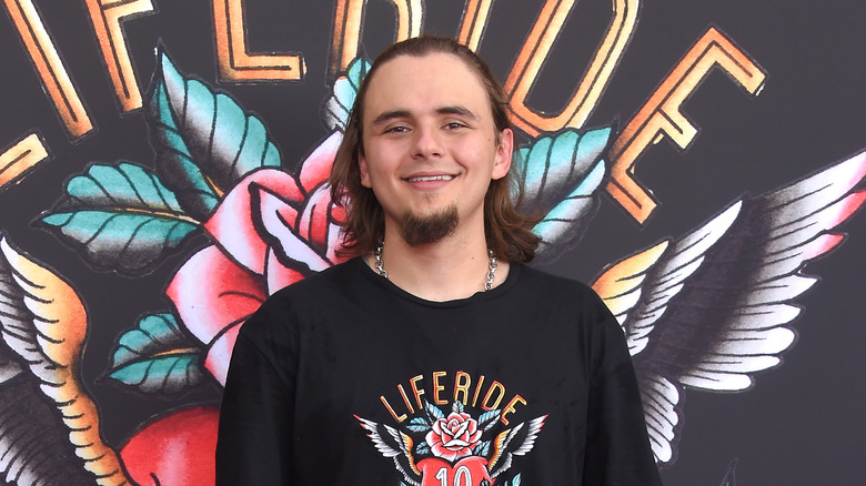 Prince Jackson posing for cameras