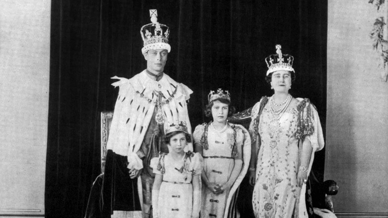 King George VI and family on coronation day