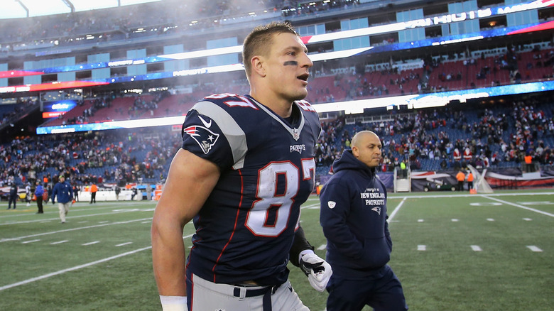Rob Gronkowski on the football field