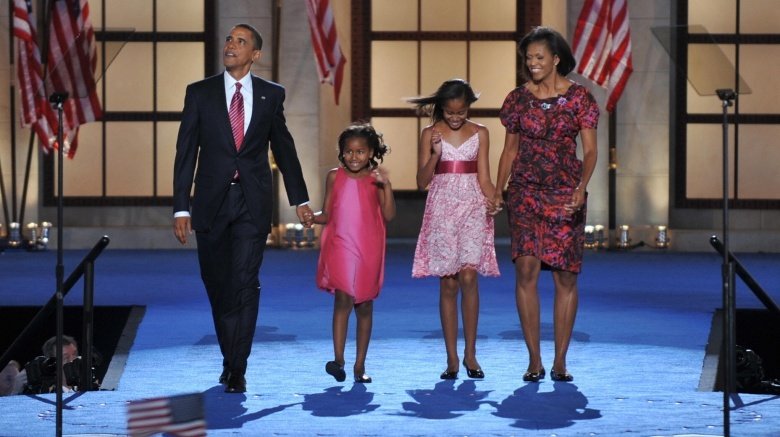 The Obama family in 2008