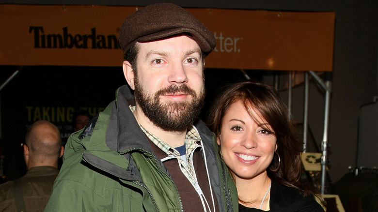 Jason Sudeikis pictured with his first wife Kay Cannon.
