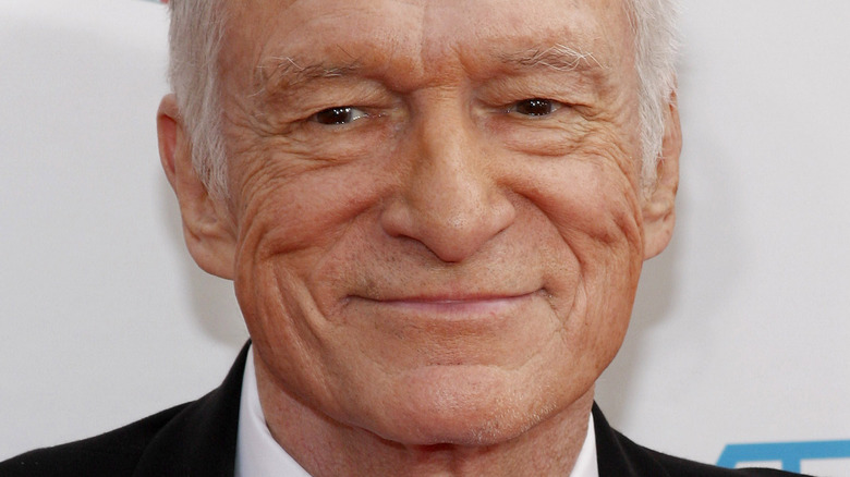 Hugh Hefner smiles 