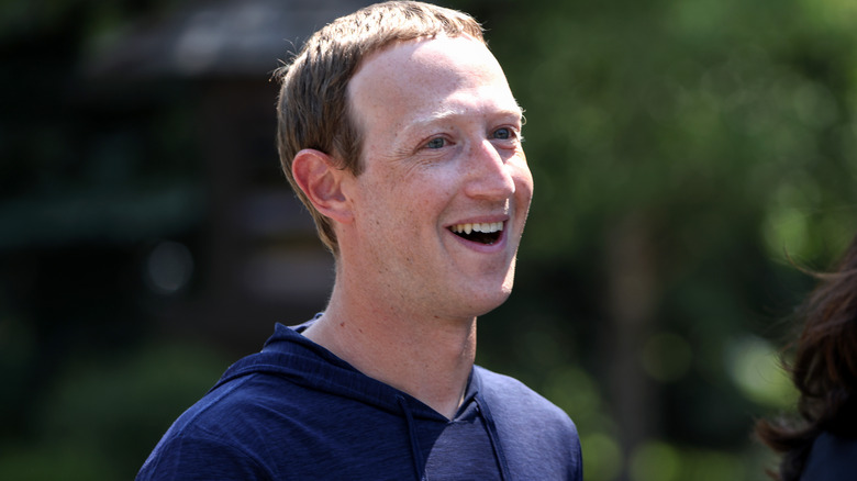 Mark Zuckerberg laughing
