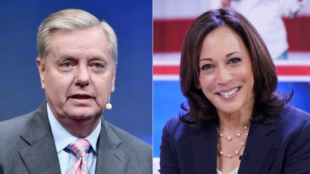 Lindsey Graham and Kamala Harris