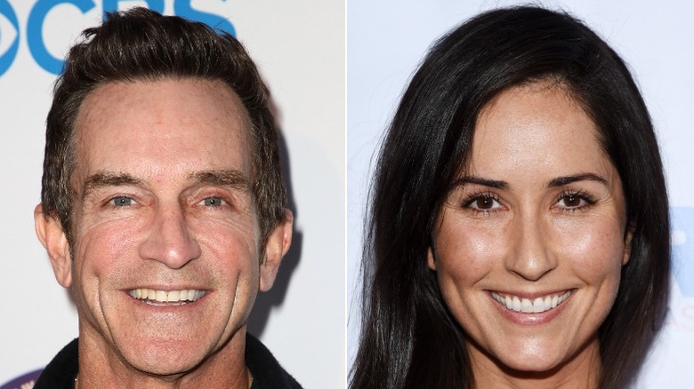 Jeff Probst and Julie Berry split image