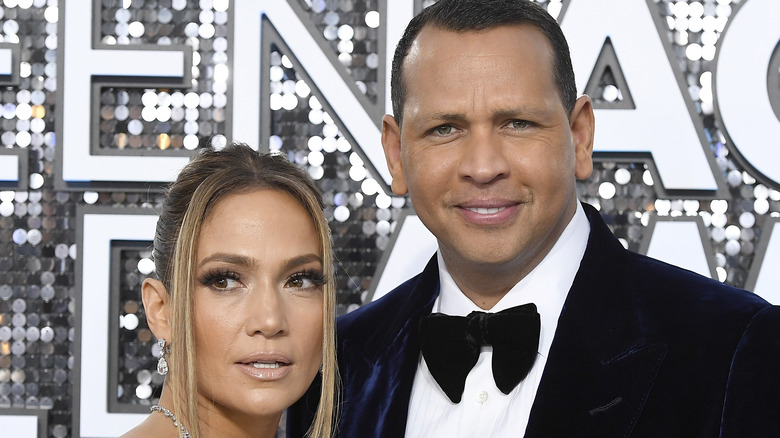 Jennifer Lopez and Alex Rodriguez on the red carpet