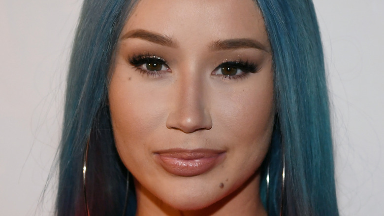 Iggy Azalea closeup blue hair