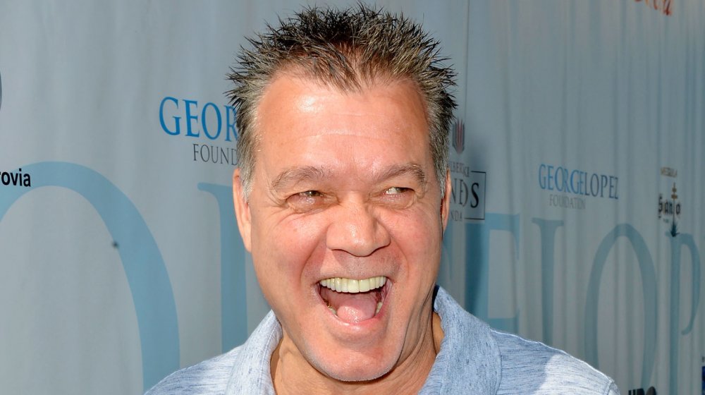 Eddie Van Halen goofing around on the red carpet in 2017