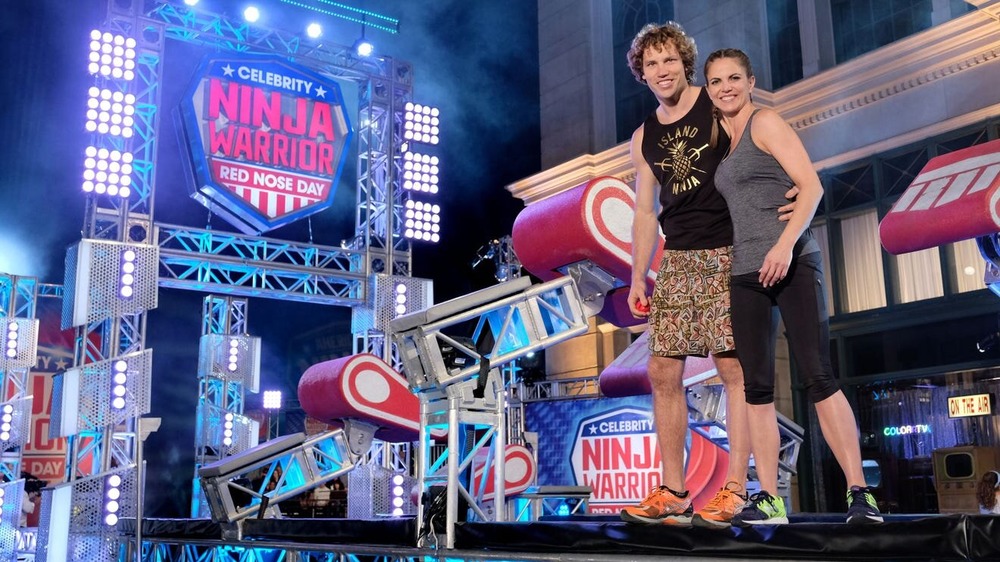 Grant McCartney and Natalie Morales on American Ninja Warrior