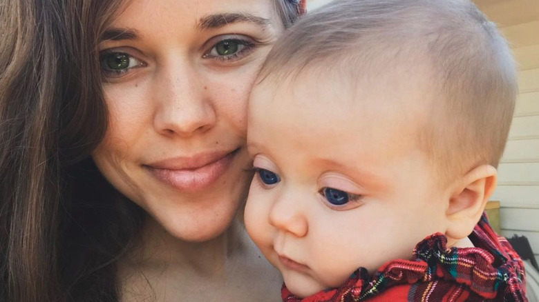 Jessa Seewald smiling with baby