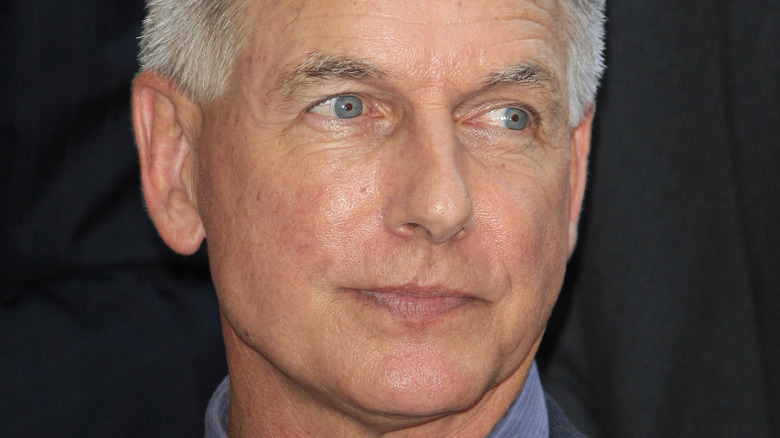 Mark Harmon poses in a suit