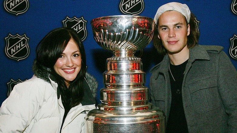 Minka Kelly and Taylor Kitsch smiling