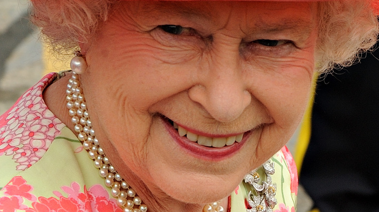 Queen Elizabeth II smiling