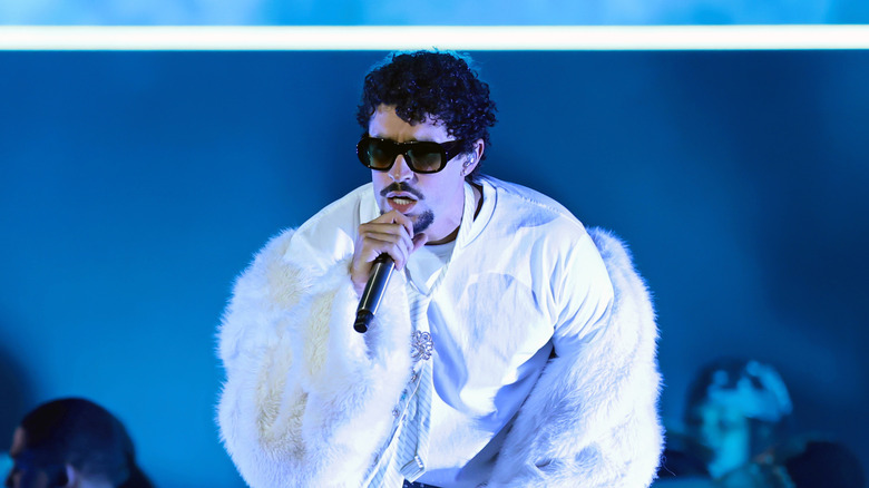 Bad Bunny performing