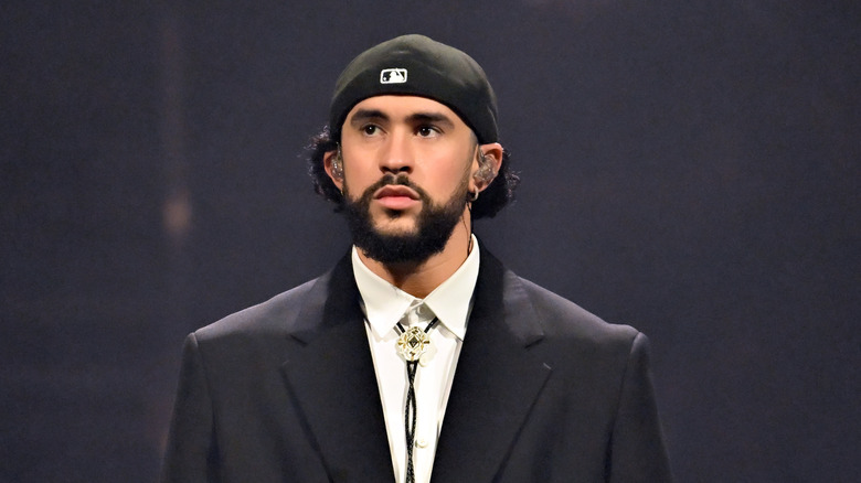 Bad Bunny looking afar