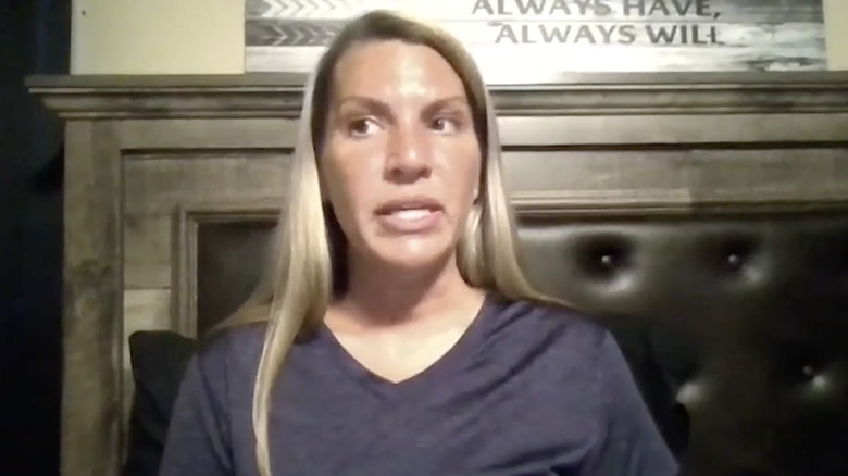 Amanda Brumfield speaks during an online event