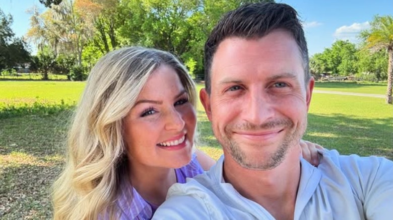 Chad Paine and Erin Bates pose for a selfie.