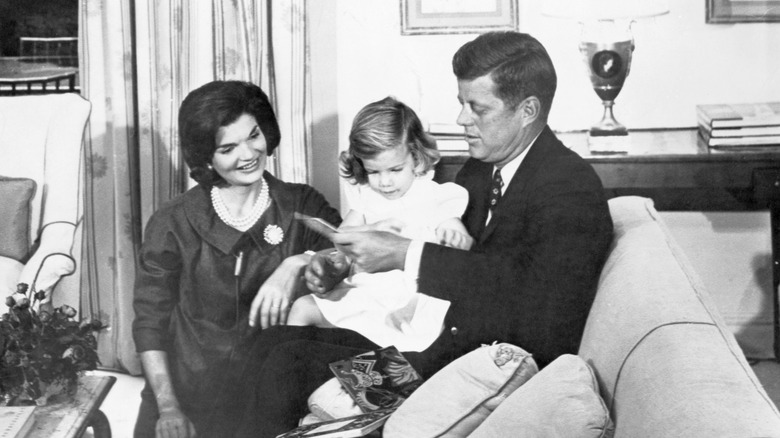 Caroline Kennedy with father John and mother Jackie