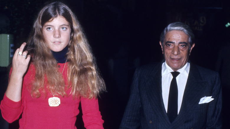 Caroline Kennedy and Aristotle Onassis snapped by cameras