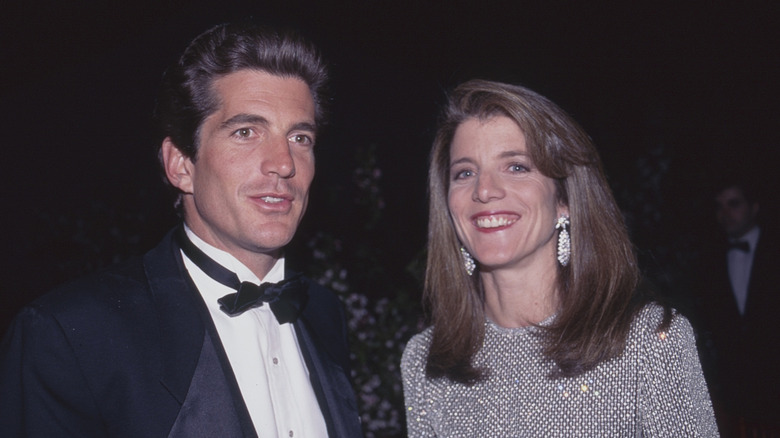 John F. Kennedy Jr. and Caroline Kennedy at the Municipal Art Society Gala