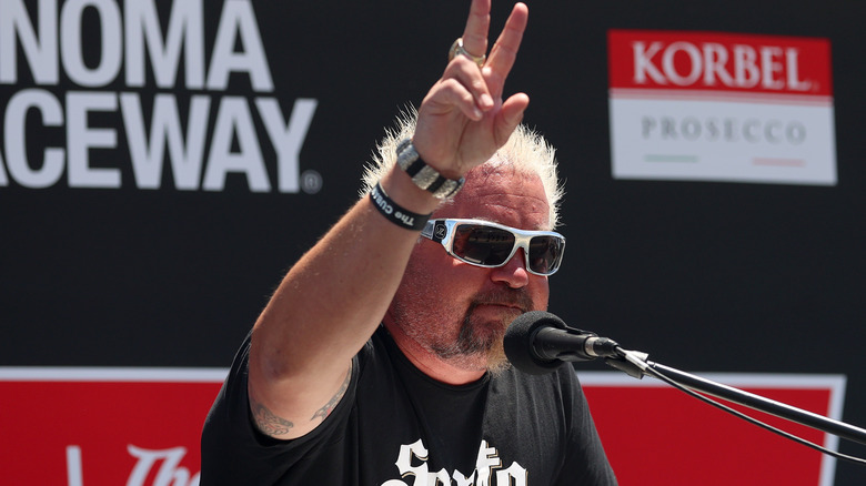 Guy Fieri speaking at Sonoma Raceway
