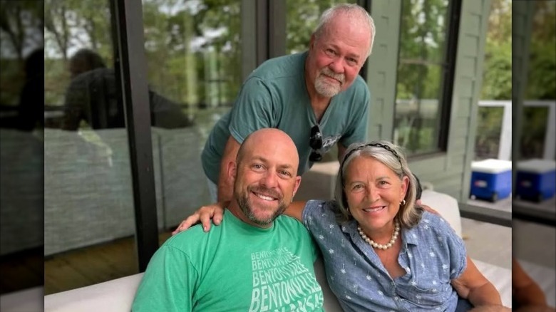 Dave Marrs poses with his parents